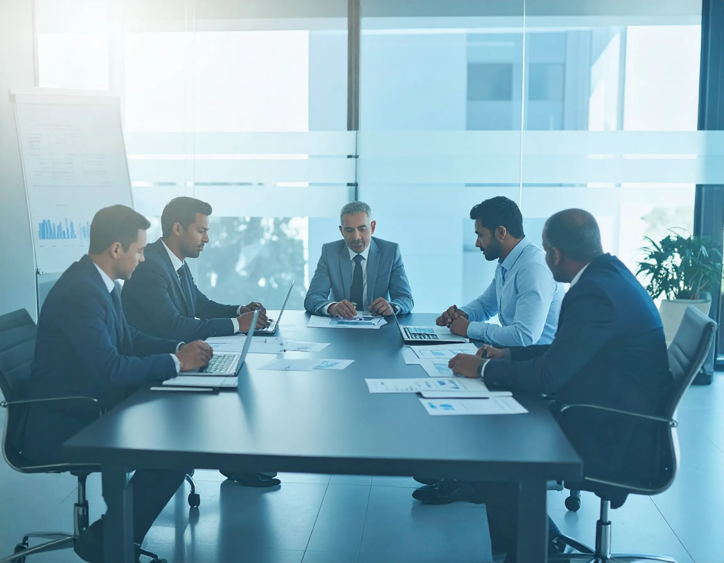 Tax Consultancy Services. A bunch of accountants holding a meeting. Providing consultations.